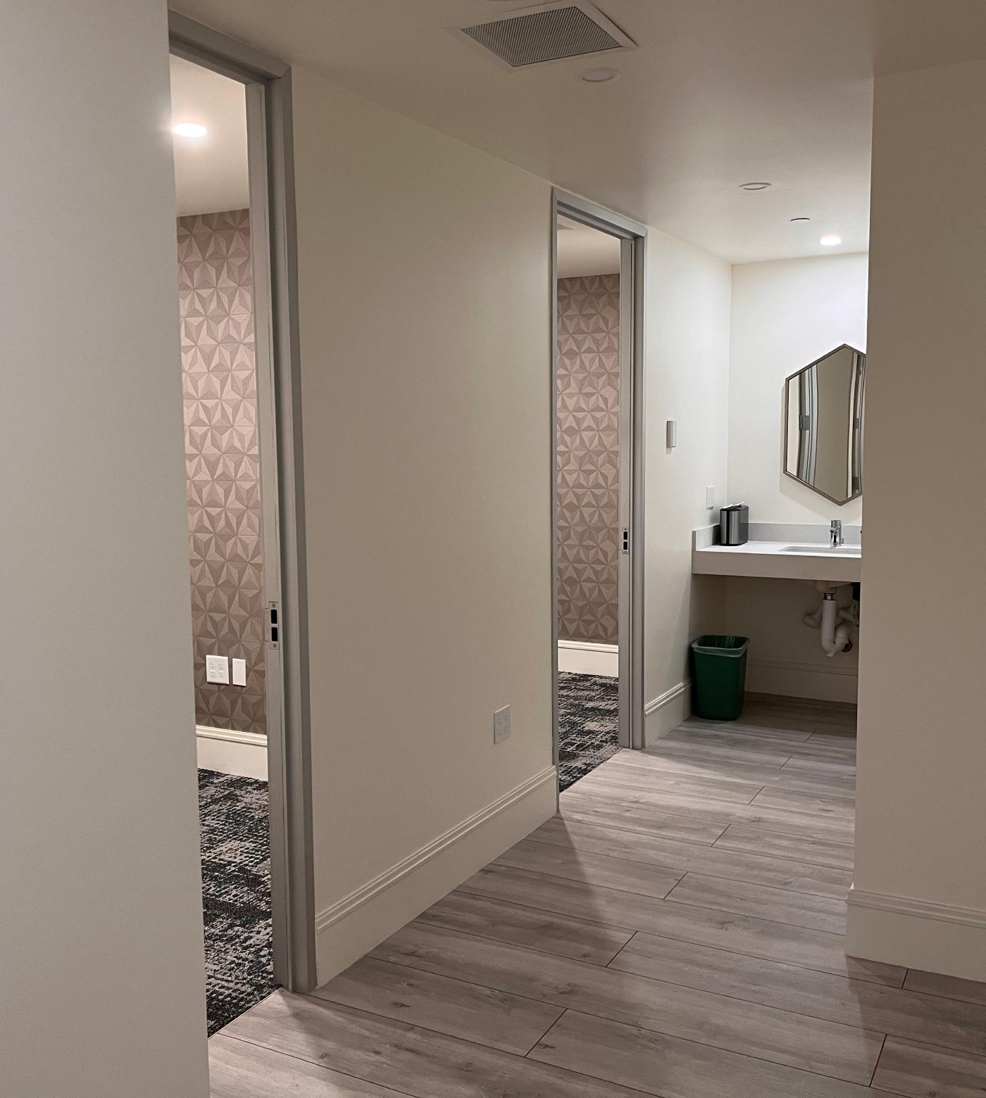View of two lactation rooms.