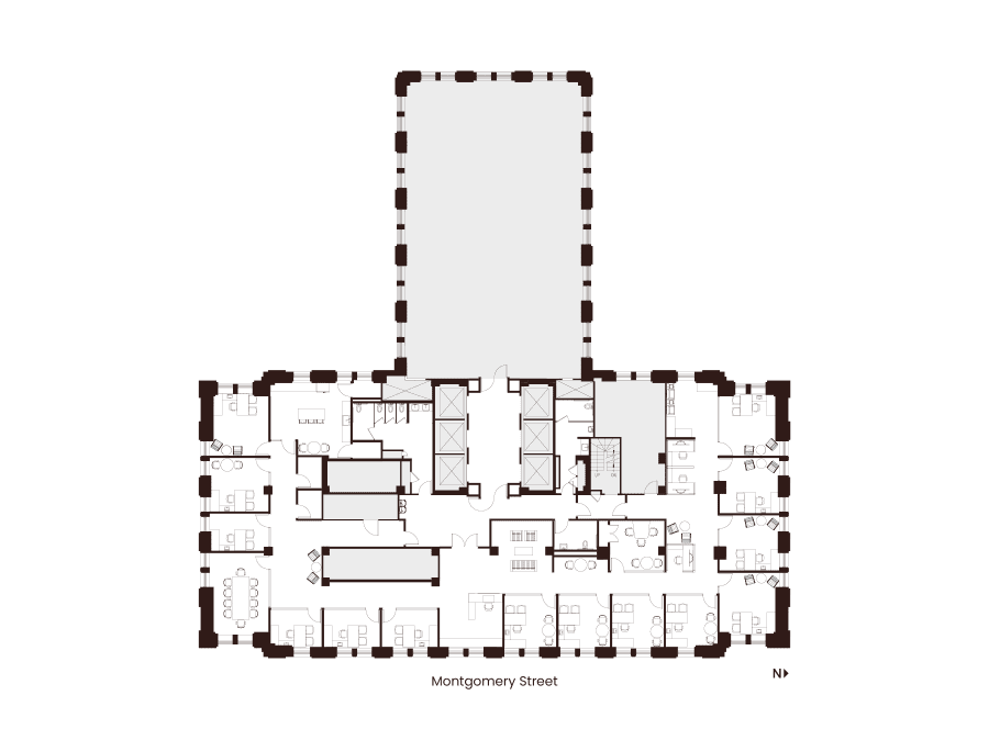 Floor 18 Suite 1800 Hypothetical Private Office Layout