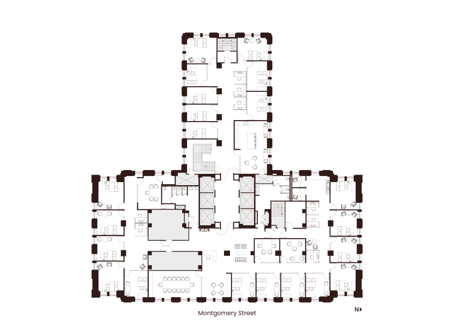 Floor 19 Suite 1900 Hypothetical Private Office Layout