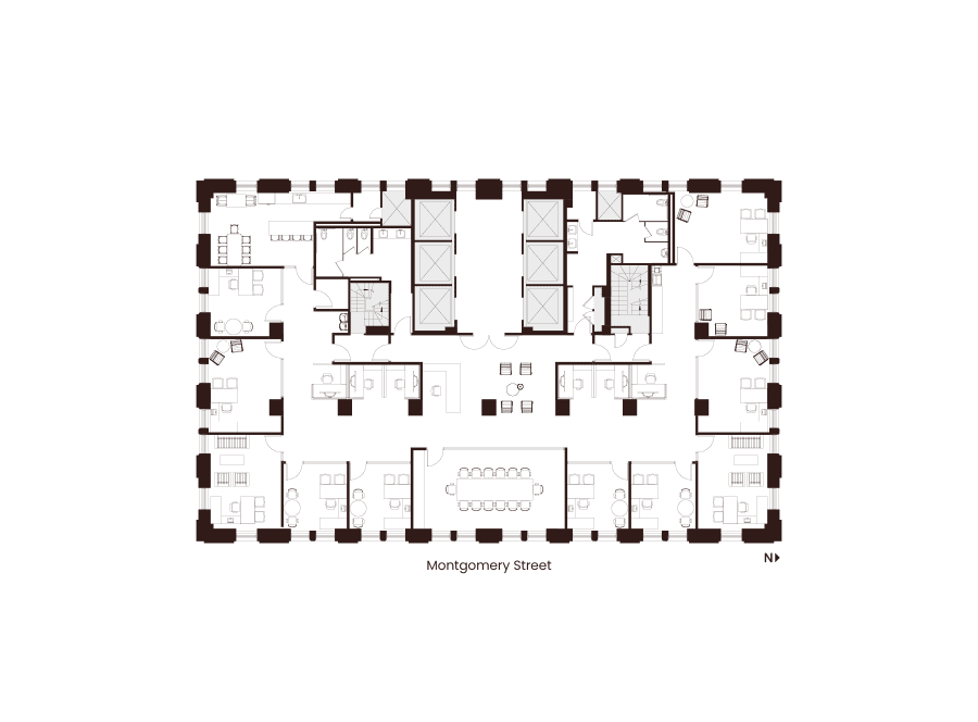 Floor 25 Suite 2500 Hypothetical Private Office Layout