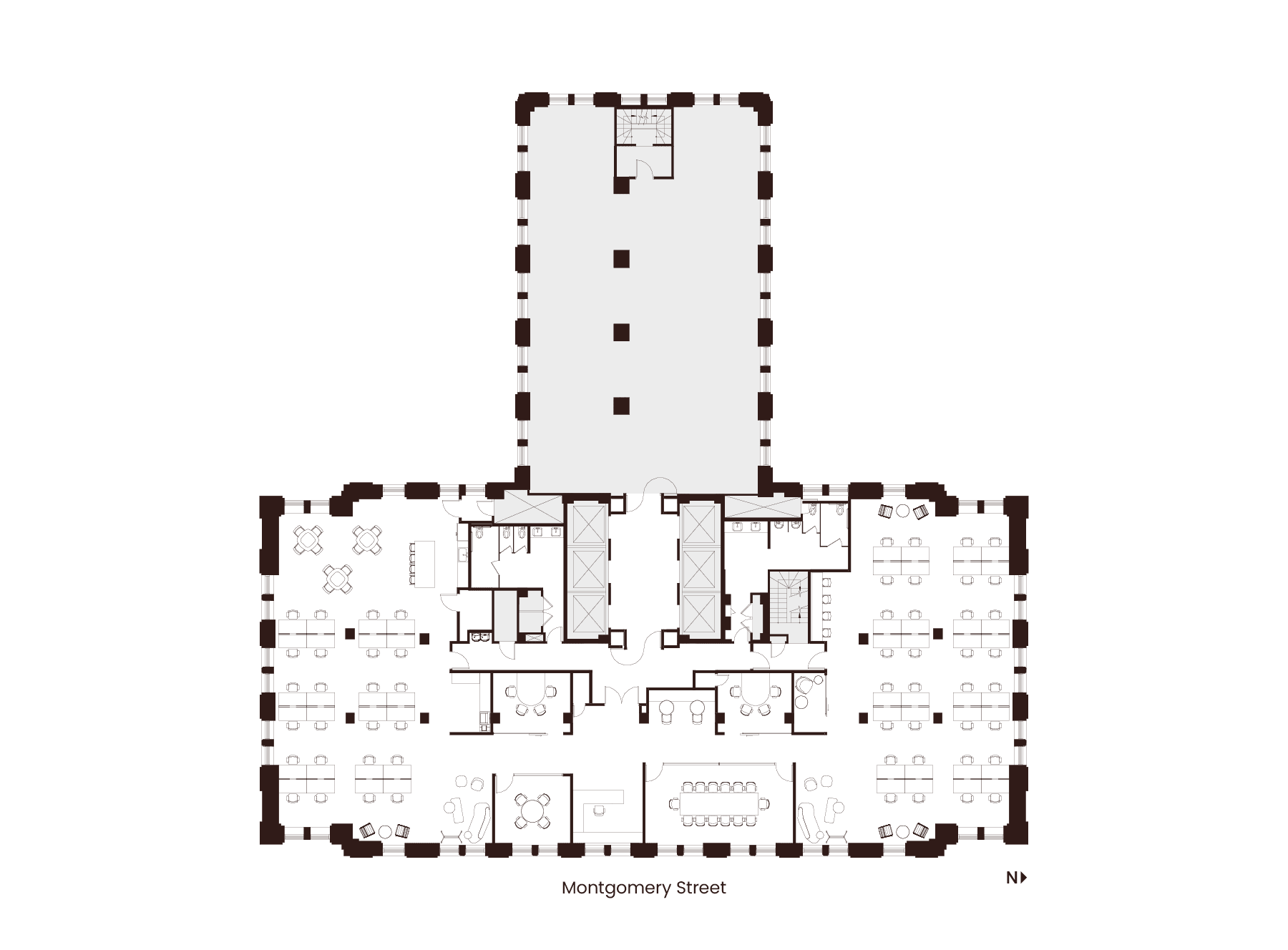 Floor 21 Suite 2100 Open Layout Floor Plan