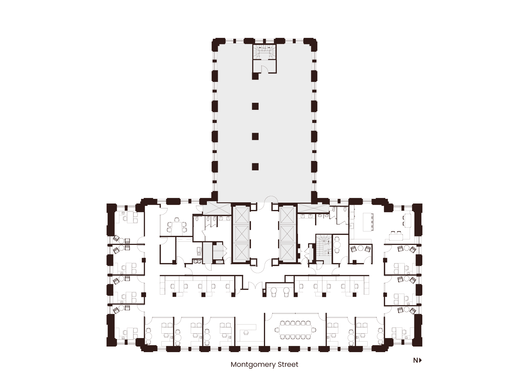 Floor 21 Suite 2100 Private Office Layout Floor Plan